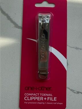 one+other Compact Toenail Clipper + File - Pink Packaging